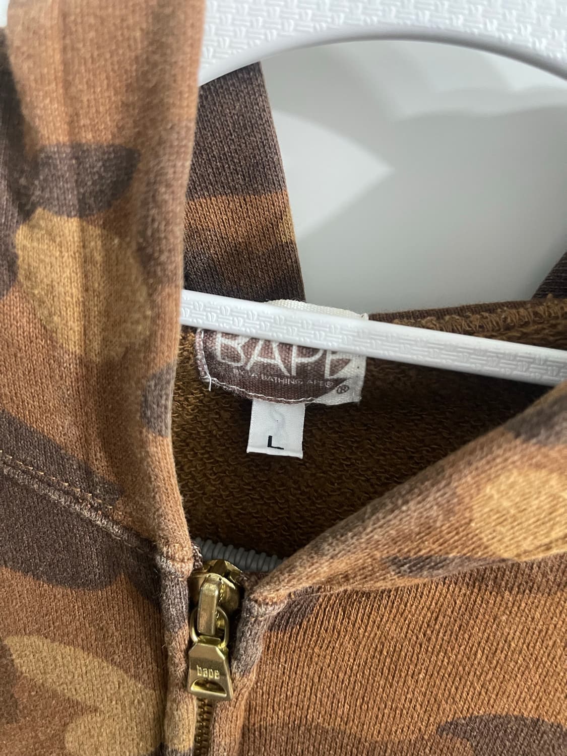 베이프 투웨이 베스트 조끼 후드집업 L 갈계 황계 상품이미지6