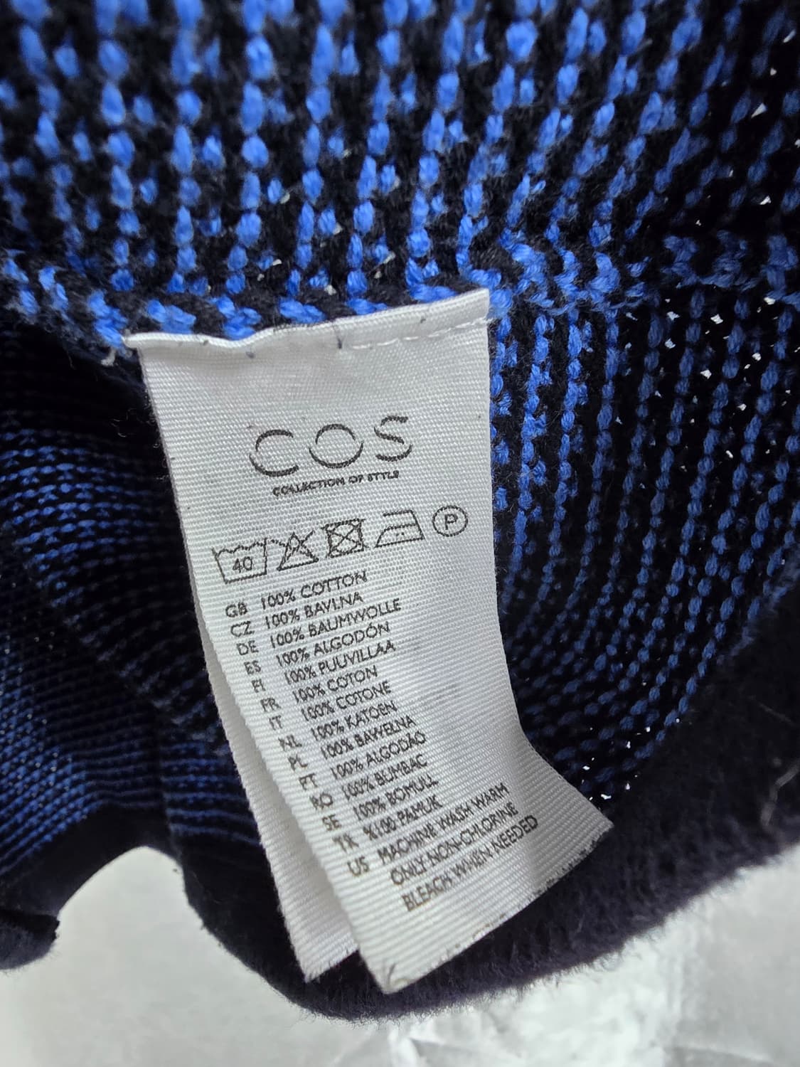 COS 코스 블루 니트 가디건 (1751) 상품이미지4