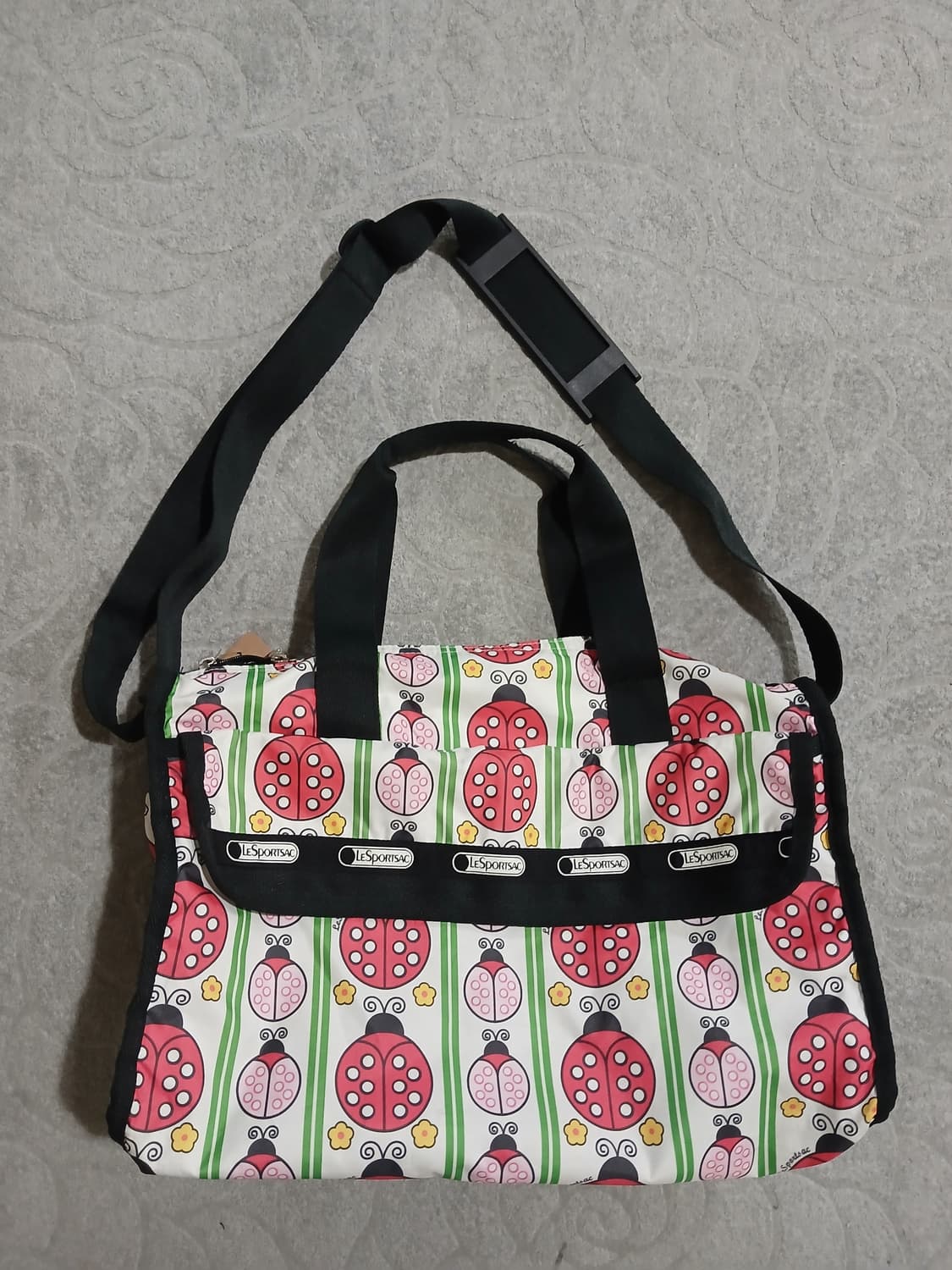 레스포삭 레이디버그 패턴 숄더백 (토트 겸용) 상품이미지1