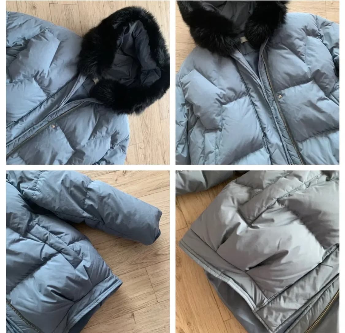 더아이잗 폭스퍼 후드 구스패딩 55-77 상품이미지4