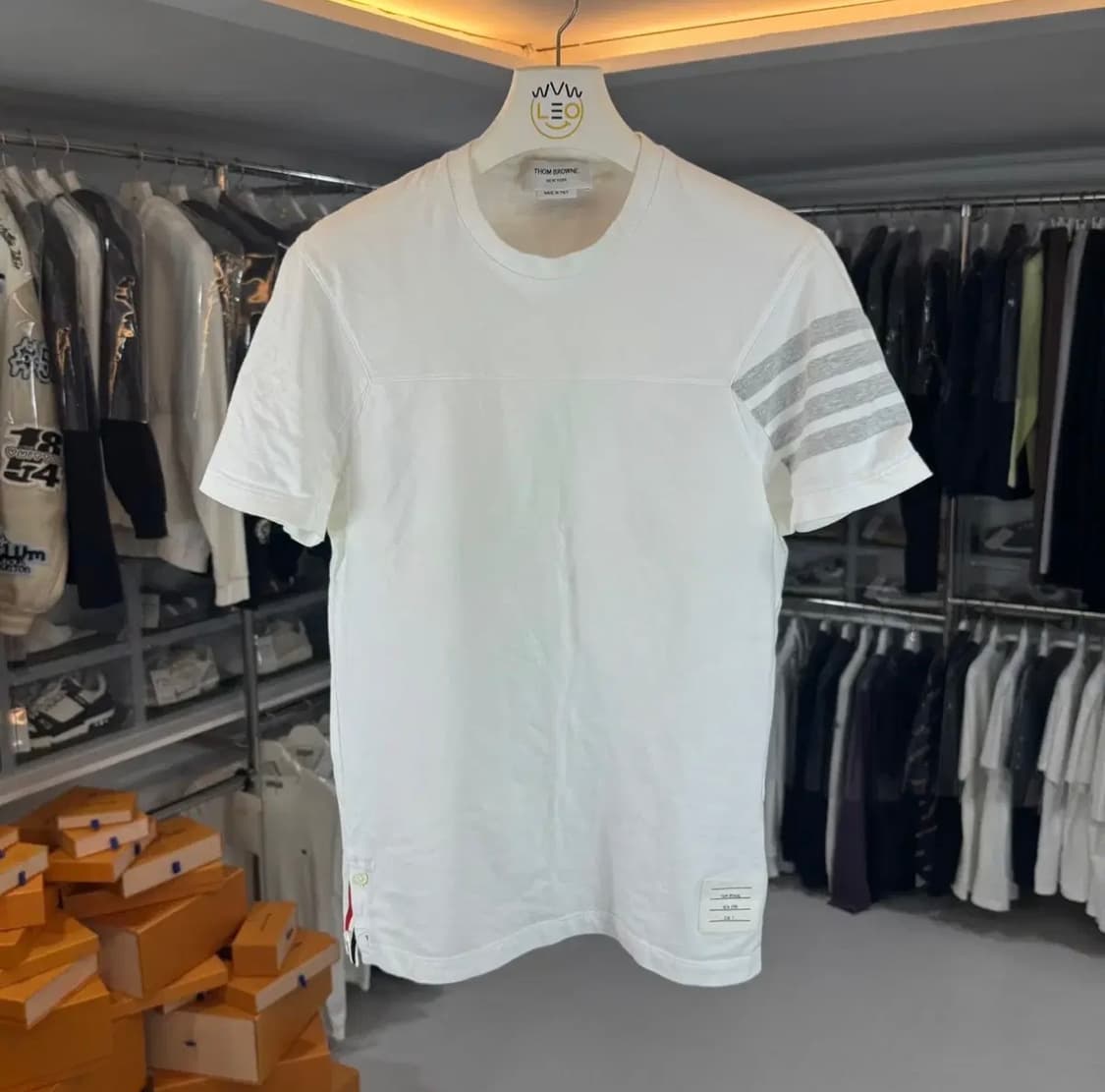 톰브라운 사선 완장 자수 반팔 상품이미지1