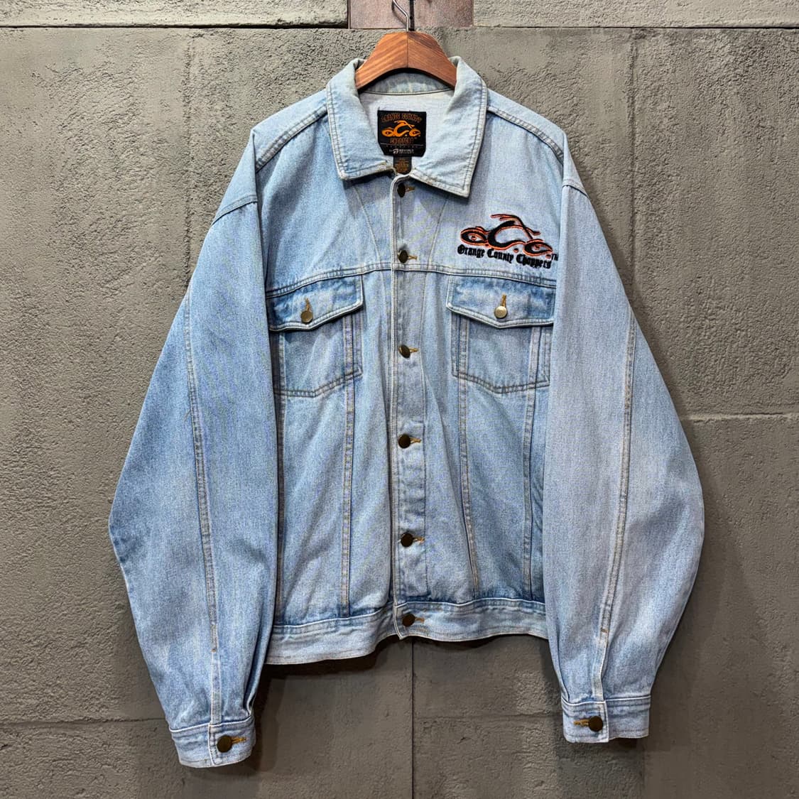 00s 오렌지 카운티 초퍼스 자수 데님 자켓 (2XL)   상품이미지3