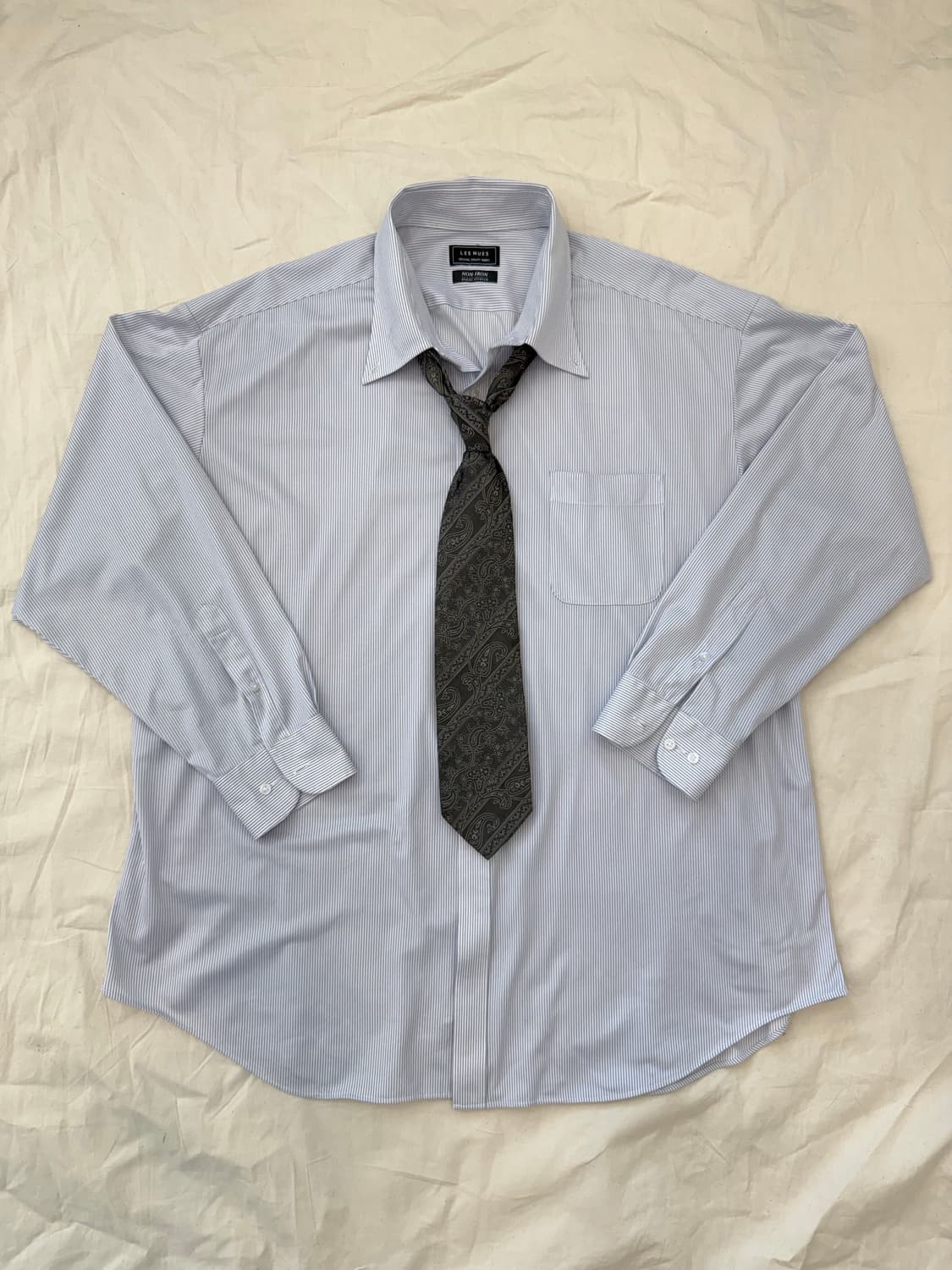 빈티지 드레스 셔츠 & 패턴 넥타이 코디 세트 상품이미지5