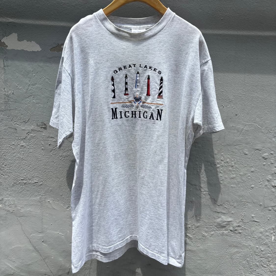 90s 미시건 오대호 자수 그래픽 상품이미지2
