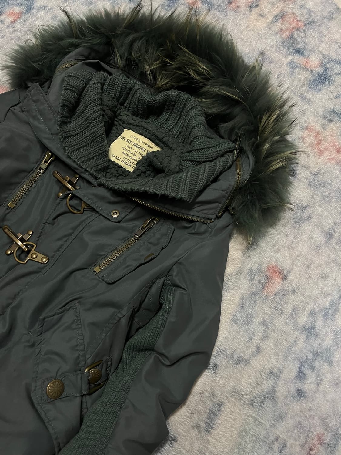 Sly 00s archive trimming fur military ja 상품이미지3