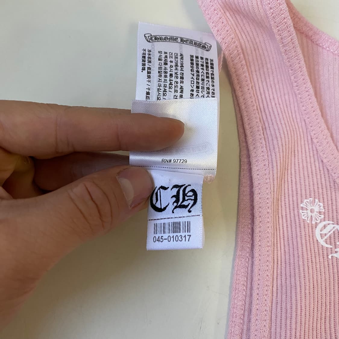 [L] 크롬하츠 러브유 스크립트 탱크탑 핑크 상품이미지9