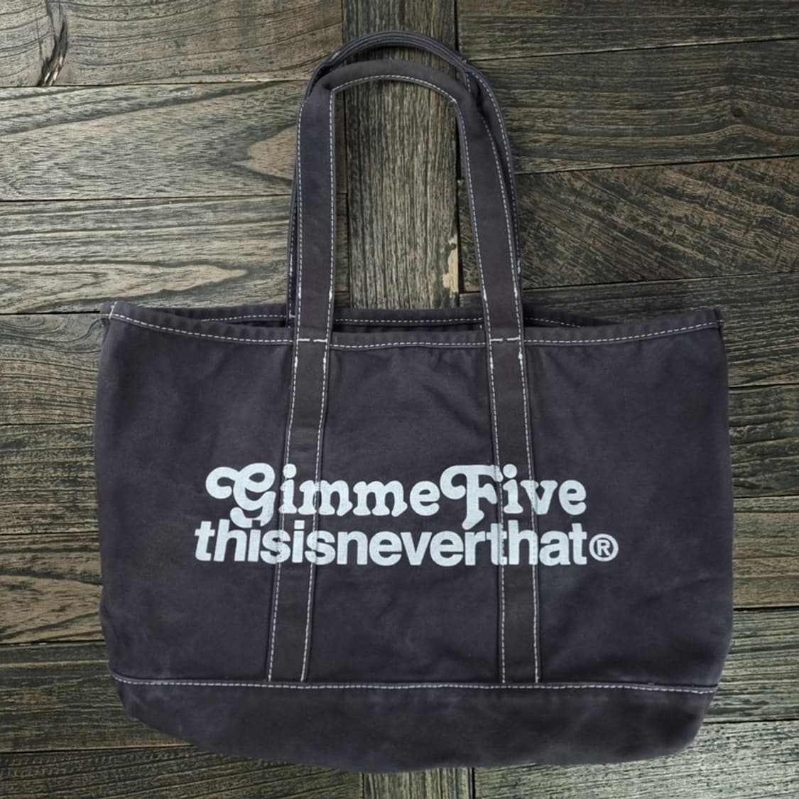 [김미파이브 X 디스이즈네버뎃] 캔버스 토트백 M19232 상품이미지2