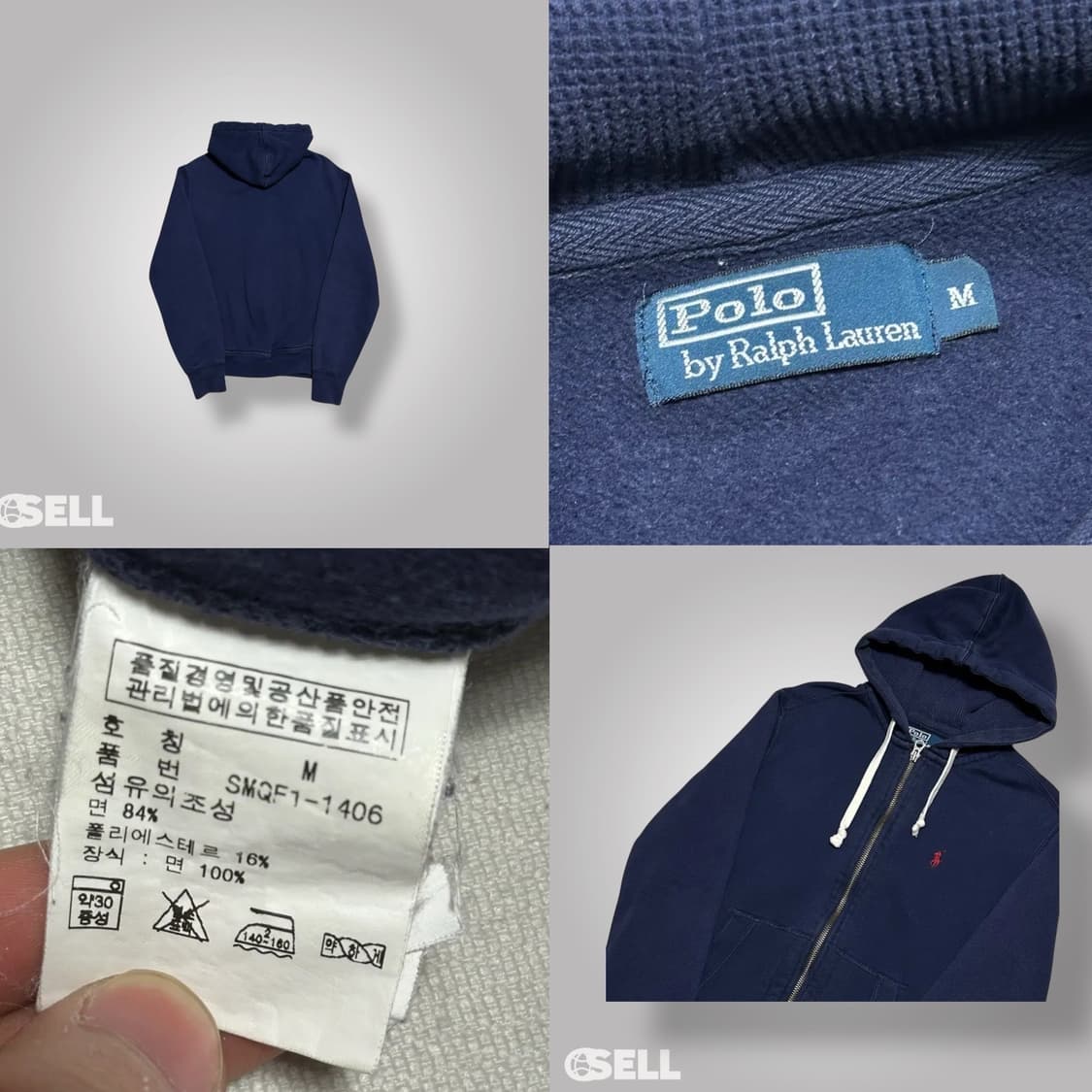 폴로 네이비 후드집업 상품이미지2