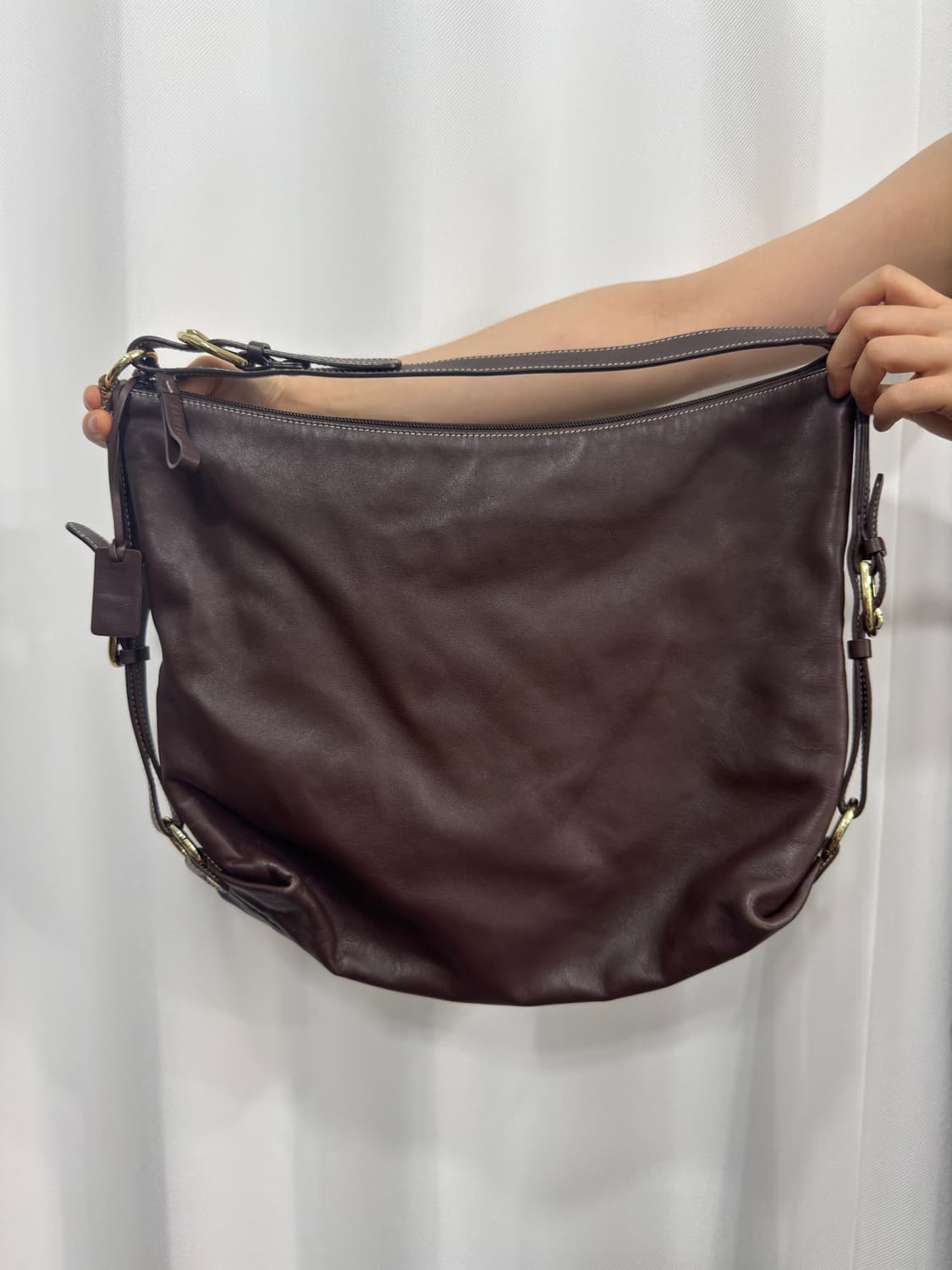 ralph lauren brown leather shoulderbag 상품이미지2