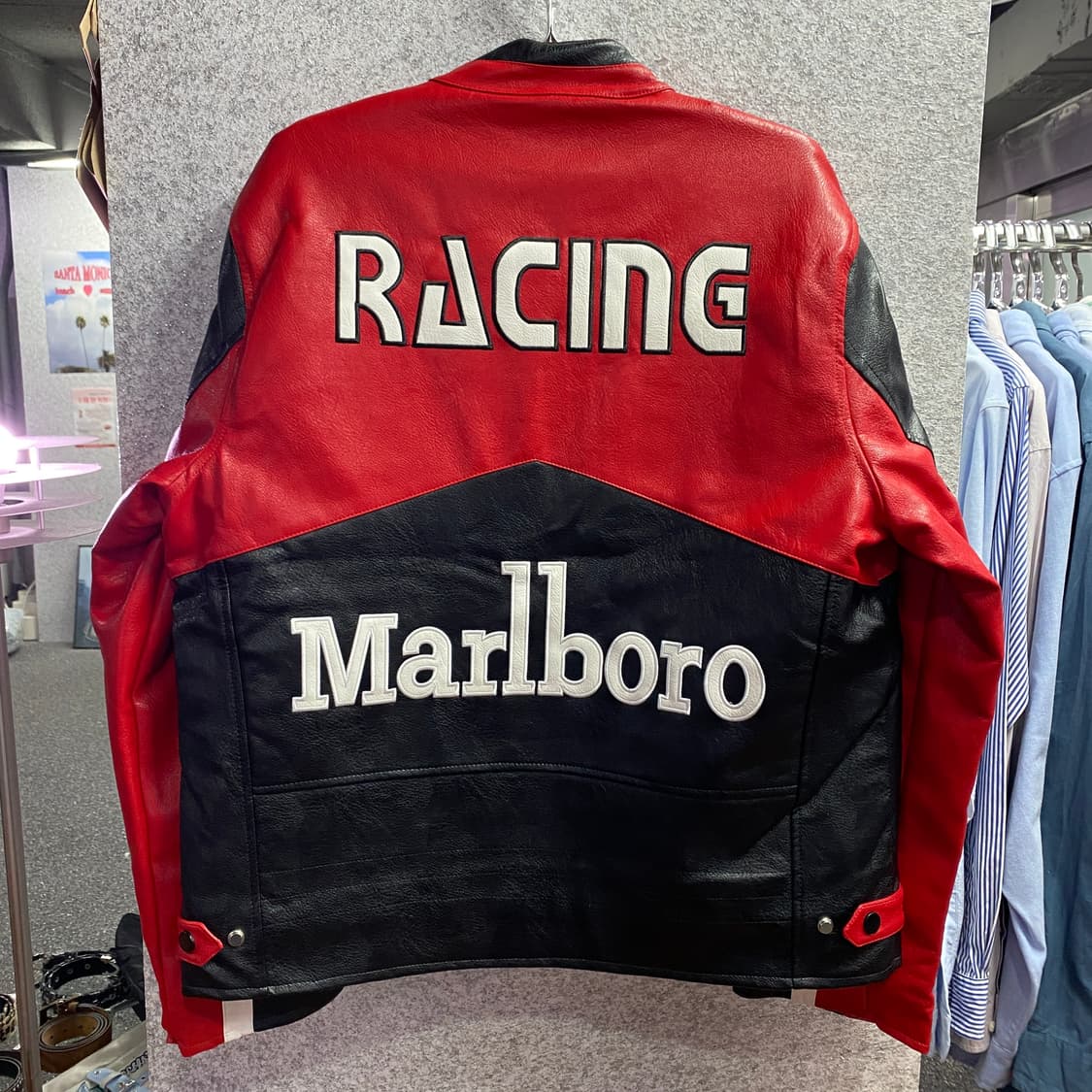 말보로 빅로고 레이싱 바이크 레더 자켓 B3650 상품이미지6
