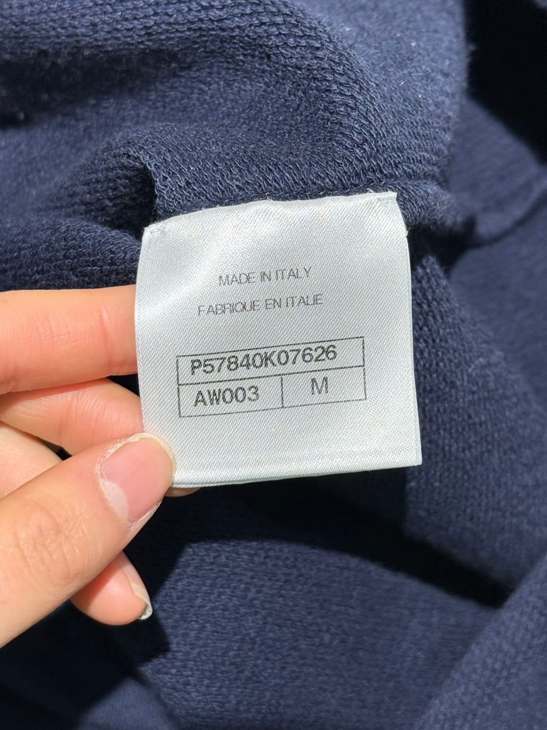 샤넬 네이비 셔링 로고 래글런 하프 티셔츠 상품이미지8