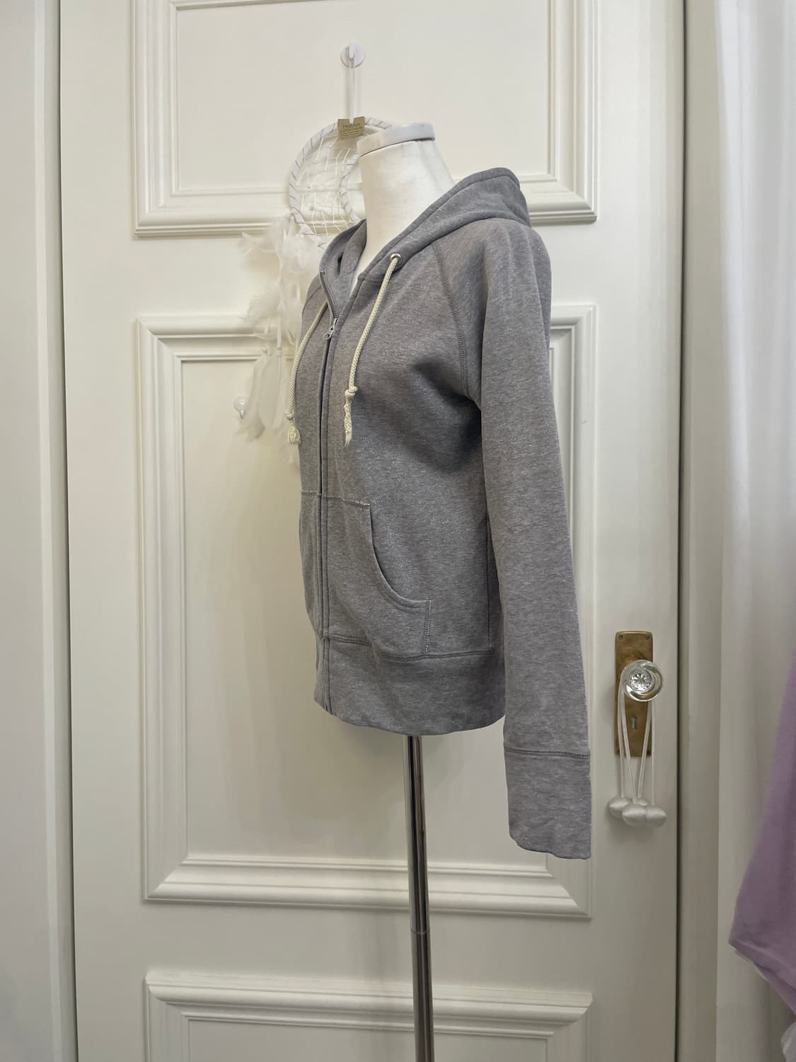 dark gray silver glitter cotton basic ho 상품이미지2