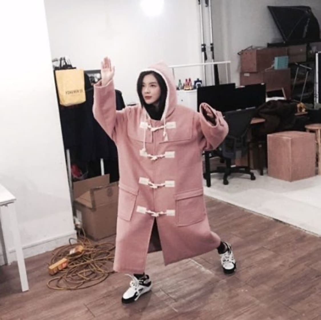 르반 핑크 떡볶이코트 상품이미지3