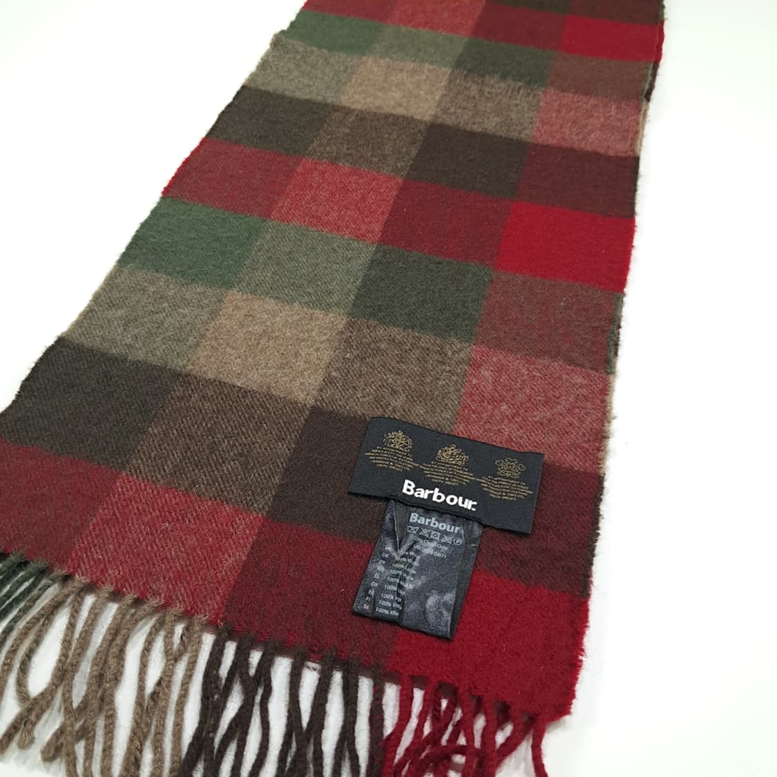 MX366 바버 멀티블록 체크 울 머플러 상품이미지4