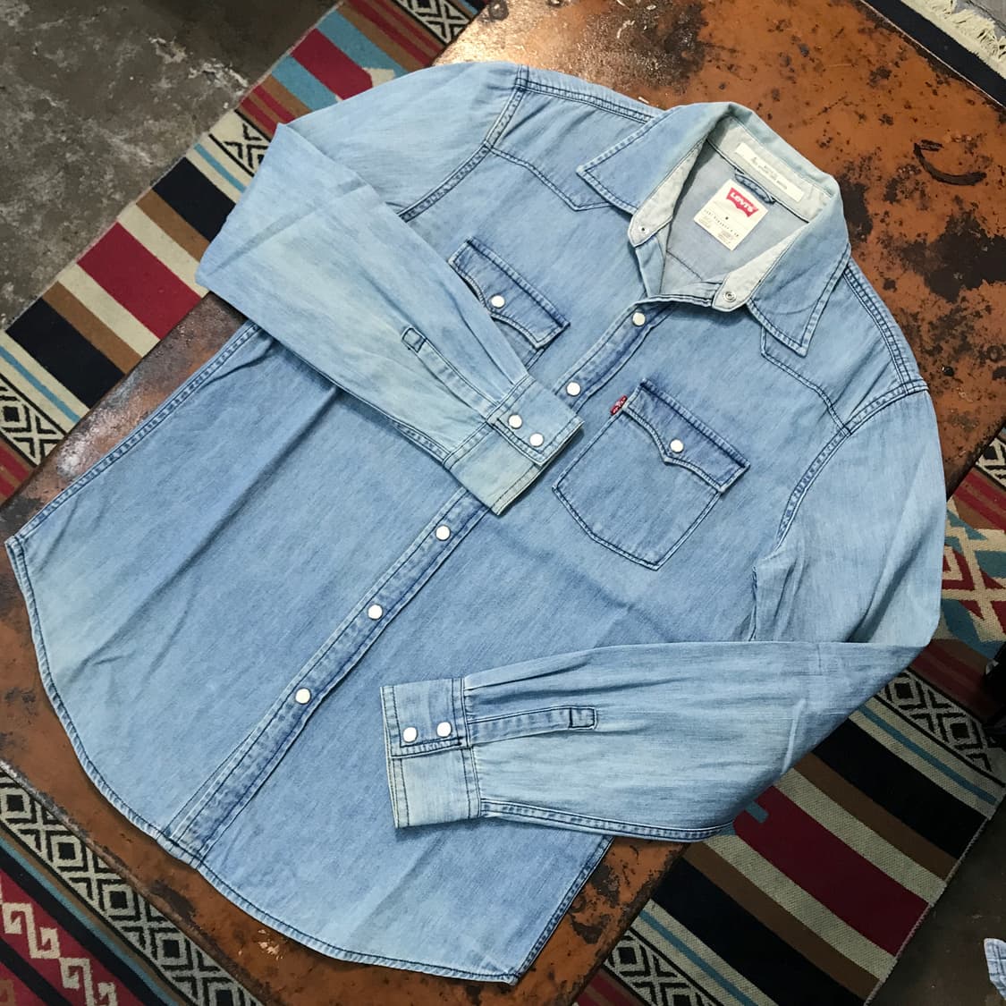 리바이스 중청 데님 웨스턴 셔츠 남성 102 여성 루즈핏  상품이미지2