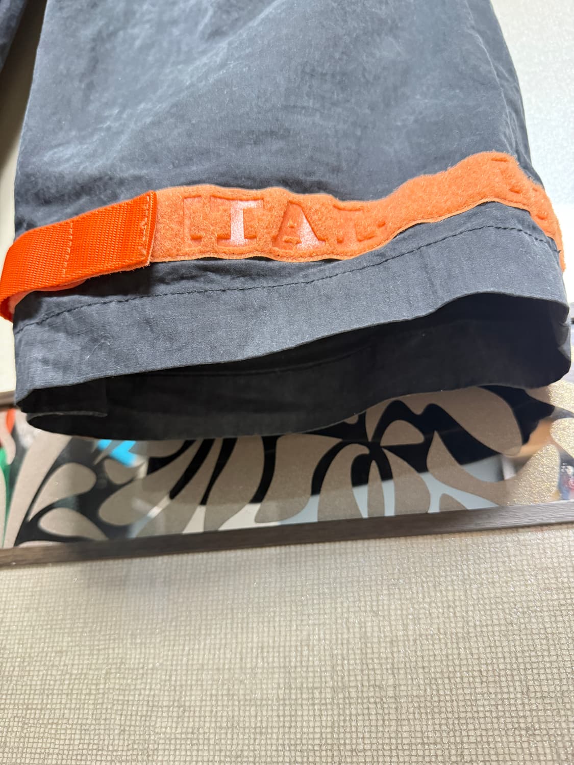 캐피탈 립스탑 누벨 셔틀 팬츠 블랙 오렌지 2사이즈 상품이미지4