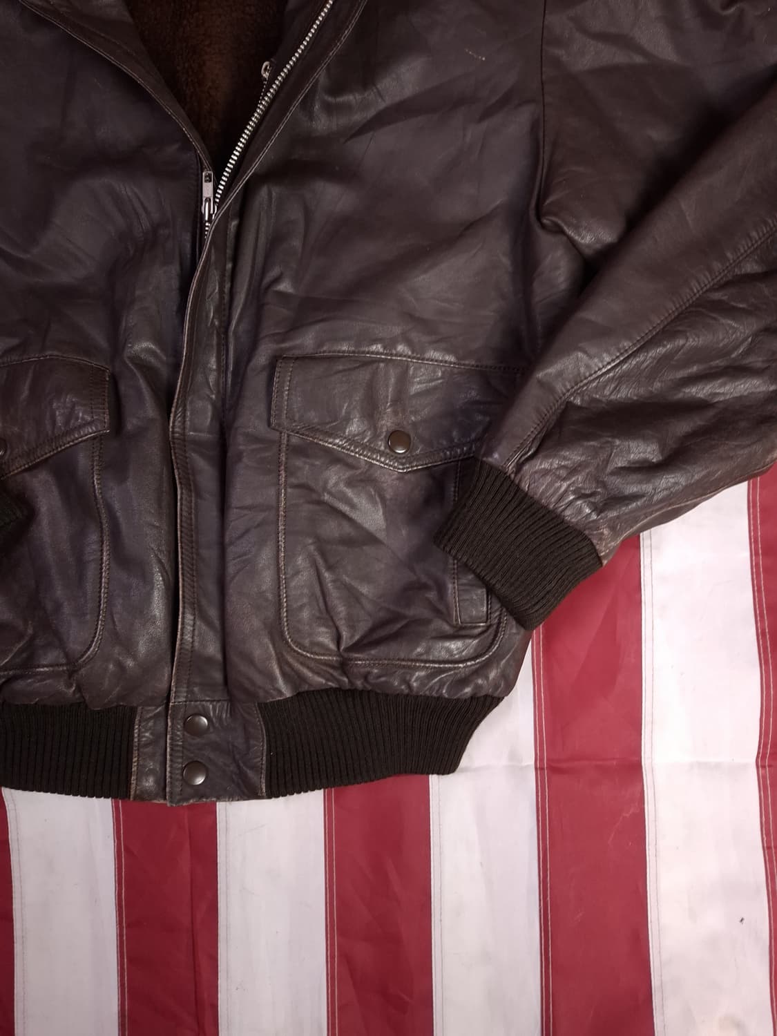 80's 빈티지 일본판 리얼레더 A-2 항공자켓 상품이미지6