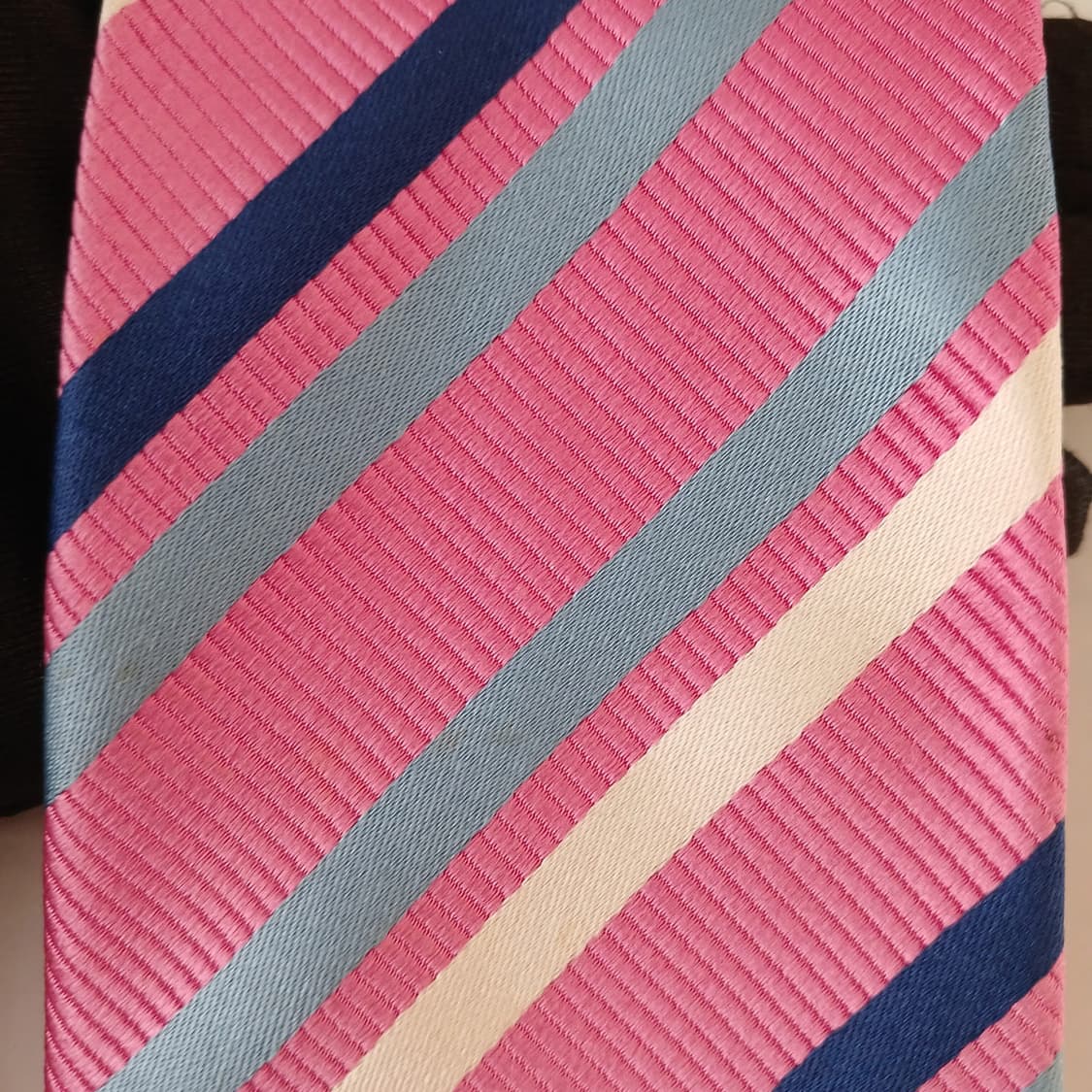 빈폴 실크 핑크 스트라이프 넥타이 8.5cm A등급 A19171
 상품이미지5