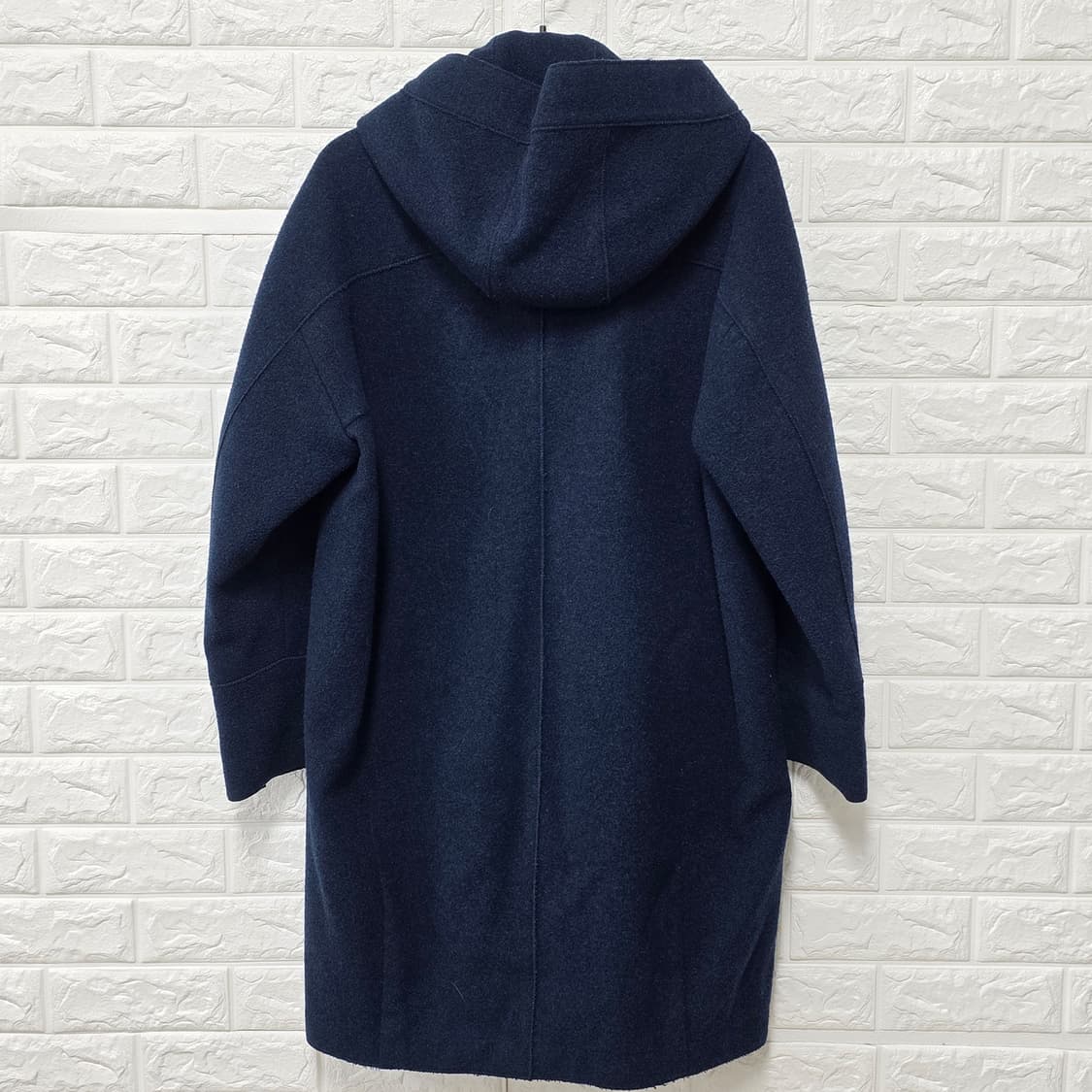 택포// L 한섬 시스템 모100% 후드 코트 상품이미지4