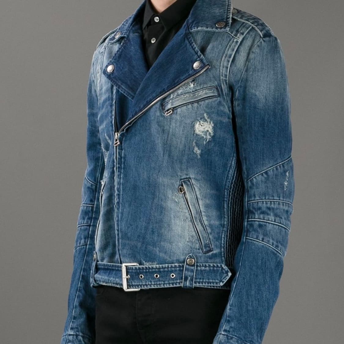 pierre balmain 피에르 발망 라이더 청재킷 상품이미지1