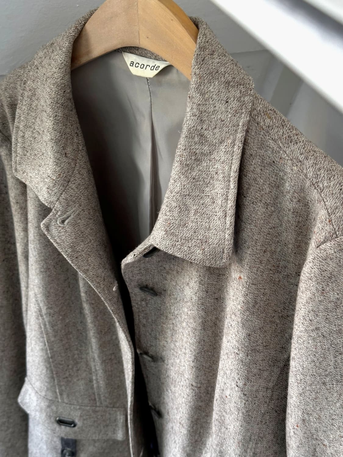 Tweed fabric single collar design jacket 상품이미지2