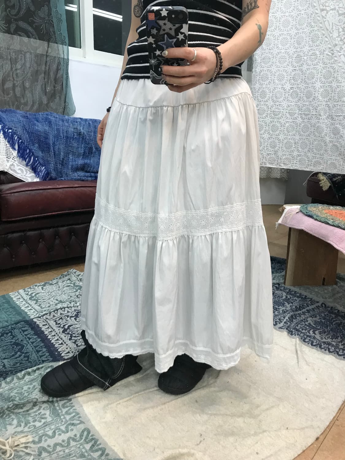 빈티지 여성 밴딩 레이스 캉캉 스커트  상품이미지1