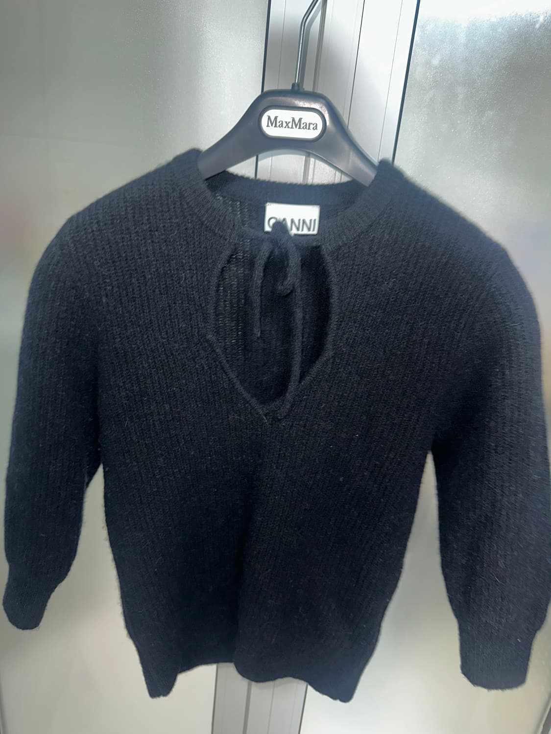 가니 Soft Wool Short Sleeve Top 울 니트 001 상품이미지3