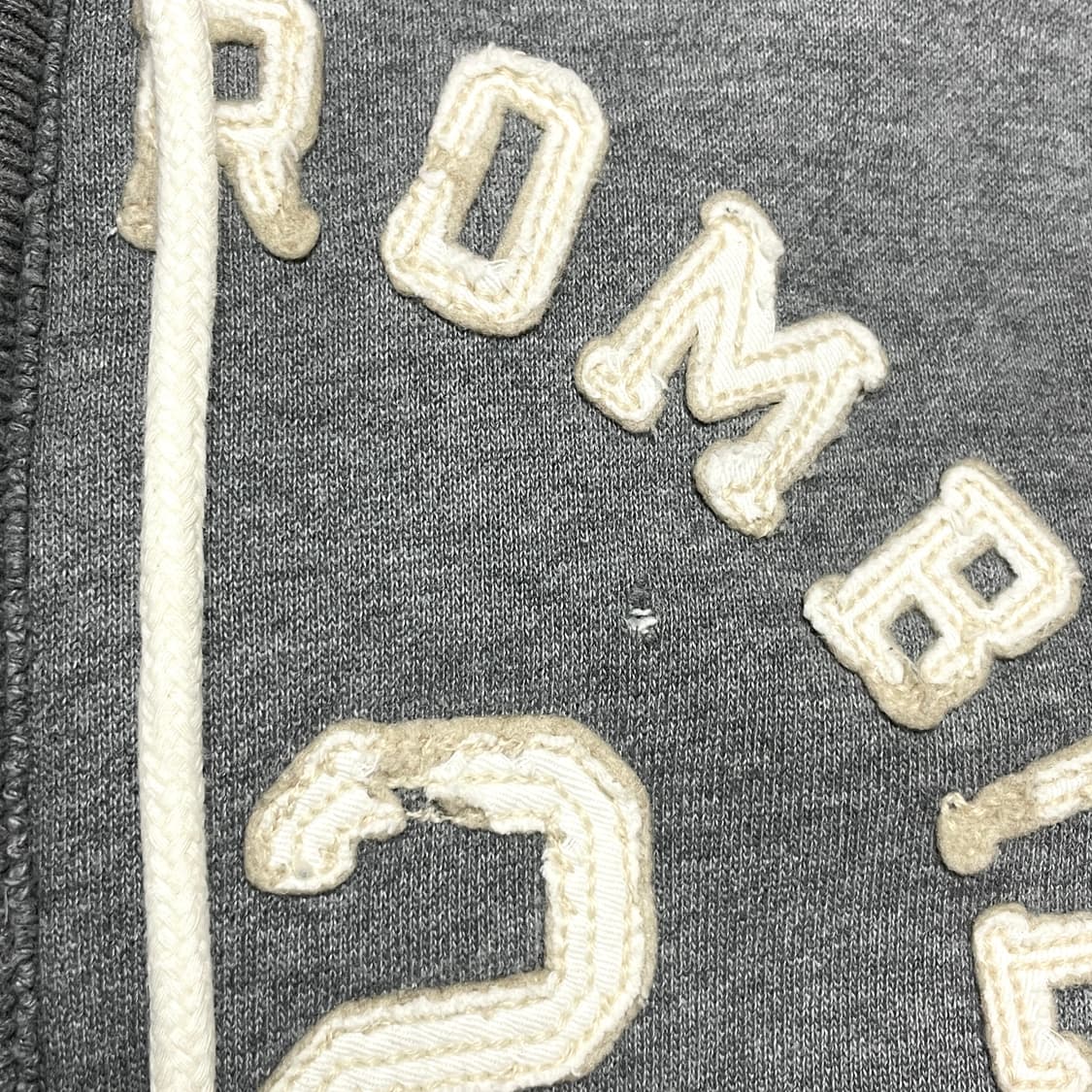 아베크롬비 스펠로고 그레이 기모 후드집업 남성S 상품이미지6