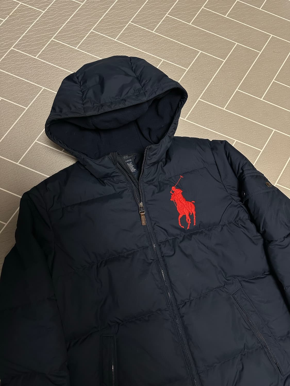 폴로 빅포니 패딩 네이비 상품이미지2