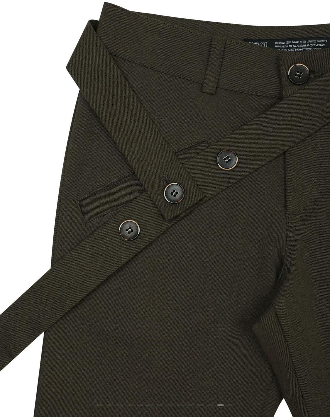 보헤미안서울 BELTED RIDING HALF PANTS OLIVE S 상품이미지4