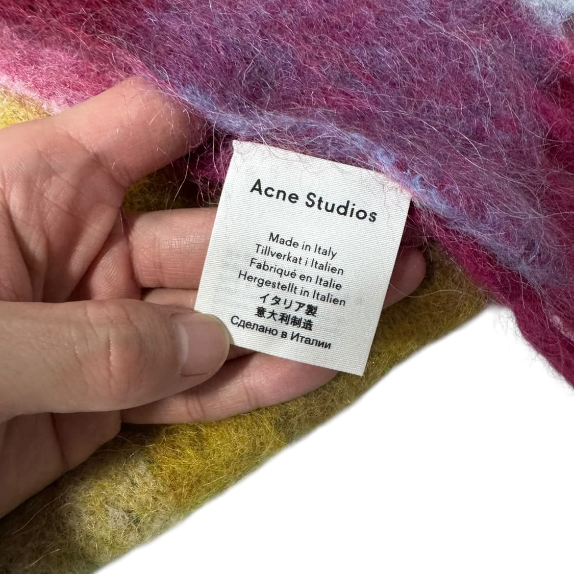 정품 아크네 스튜디오 모헤어 밸리체크 머플러 상품이미지3