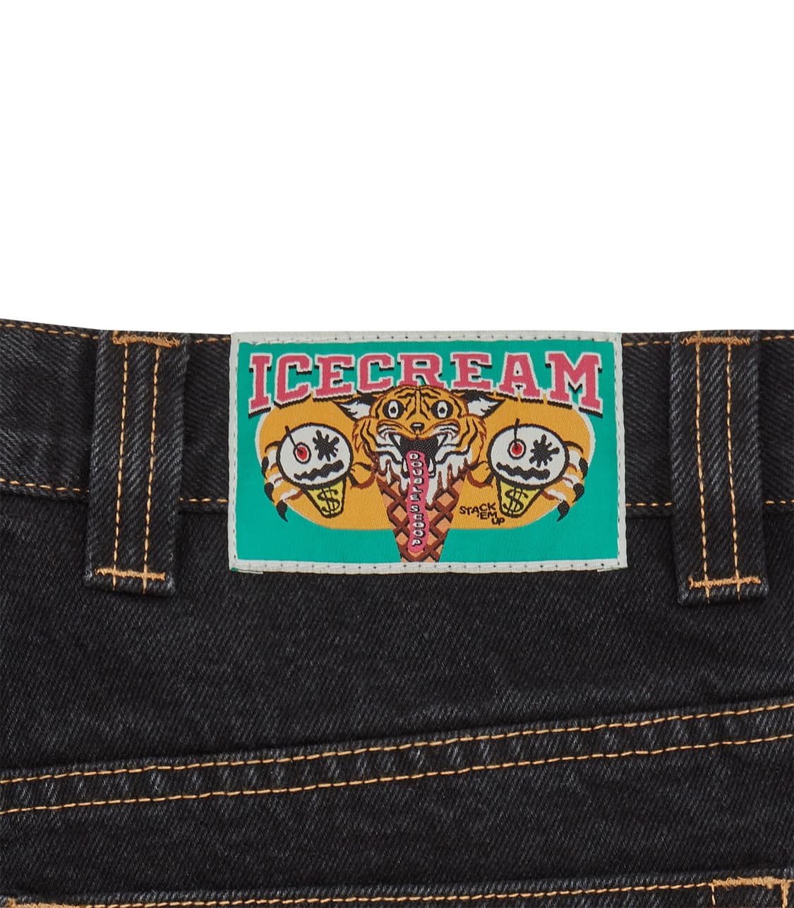 [30,32,34]BBC 아이스크림 26ss 러닝 도그 데님 팬츠/블랙 상품이미지5