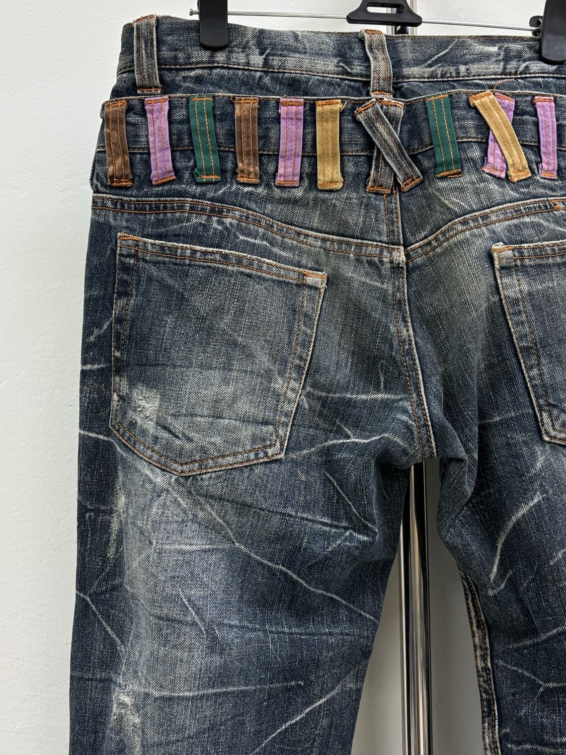 빈티지 Nylaus 더블 웨이스트 데님 팬츠 상품이미지9