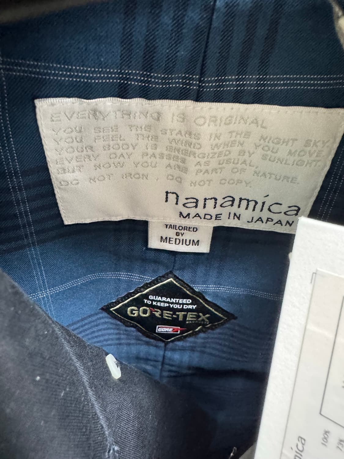 나나미카 고어텍스 발마칸코트 네이비 M 상품이미지4