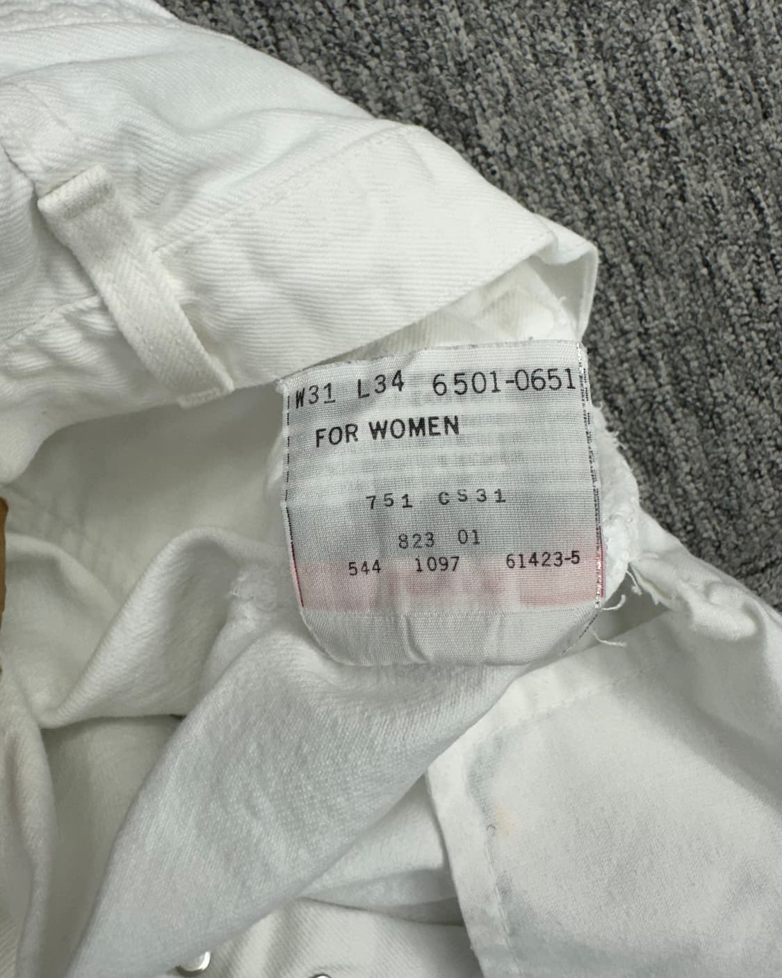 (허단38)90'S 리바이스 USA 501 화이트-M1773 상품이미지6