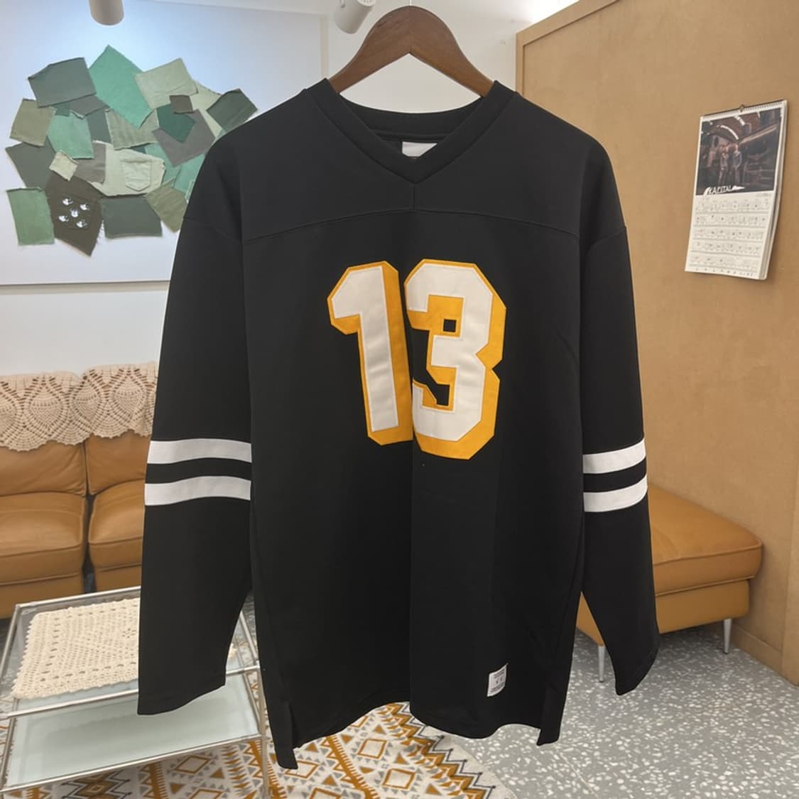 비바스튜디오 올드스쿨 레트로 럭비 넘버 져지 롱슬리브 M C10690 상품이미지3