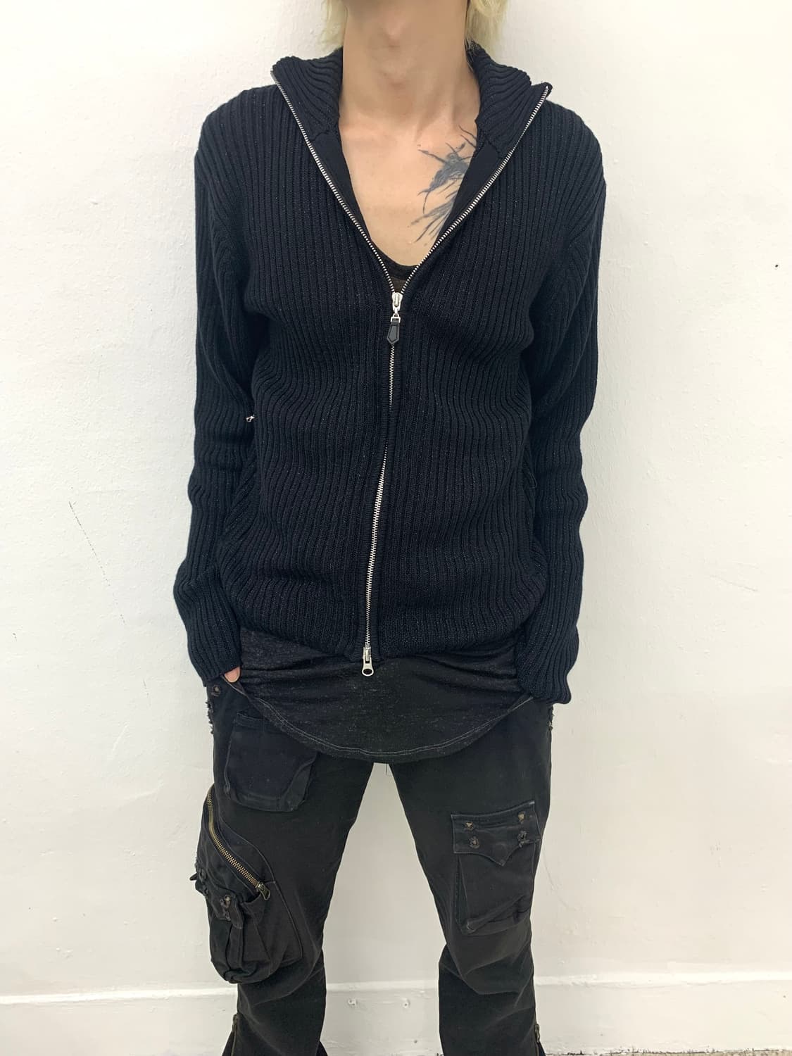Male co high neck knit zip-up  상품이미지2