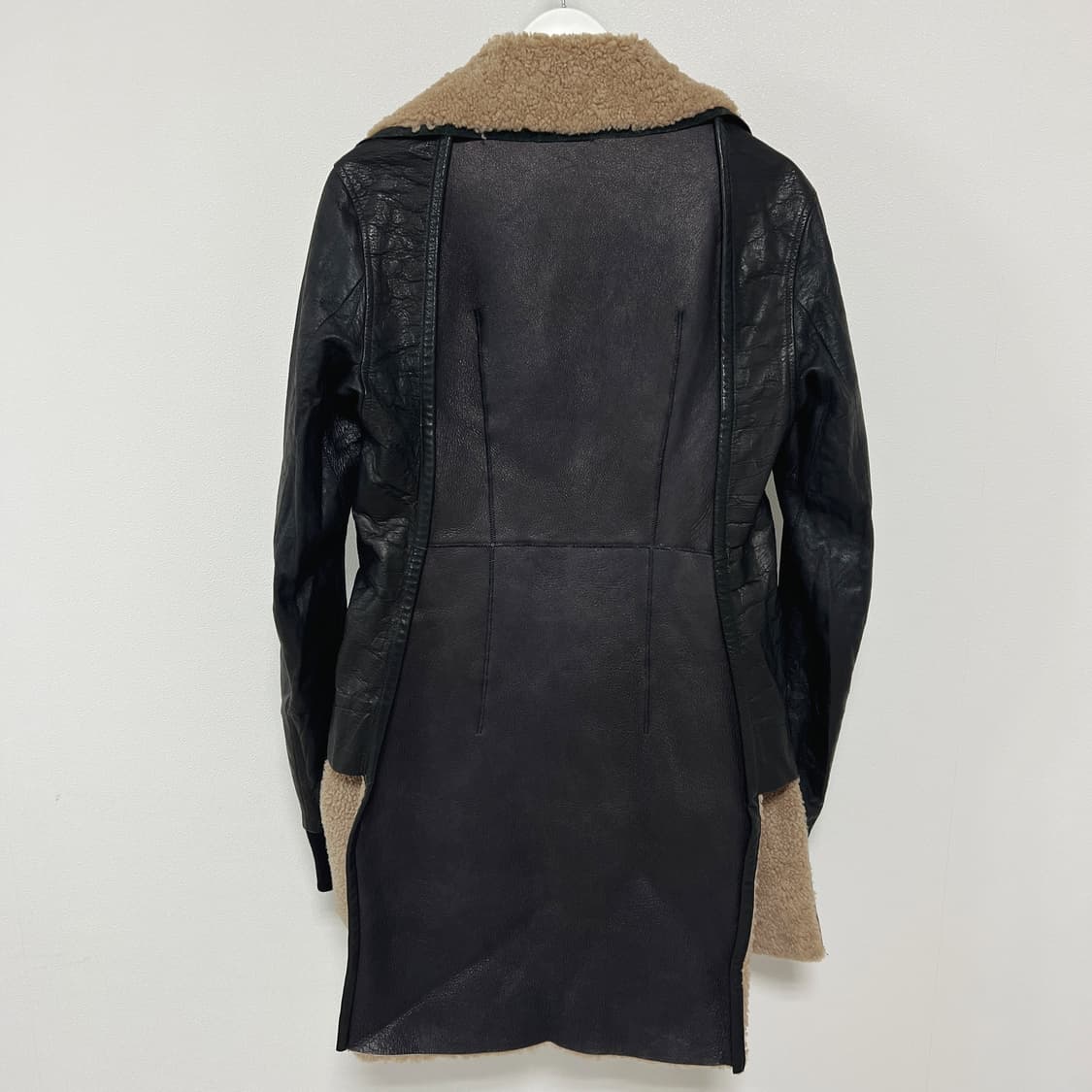 릭오웬스 10FW 하이넥 램스킨 시어링 무스탕 코트 상품이미지3