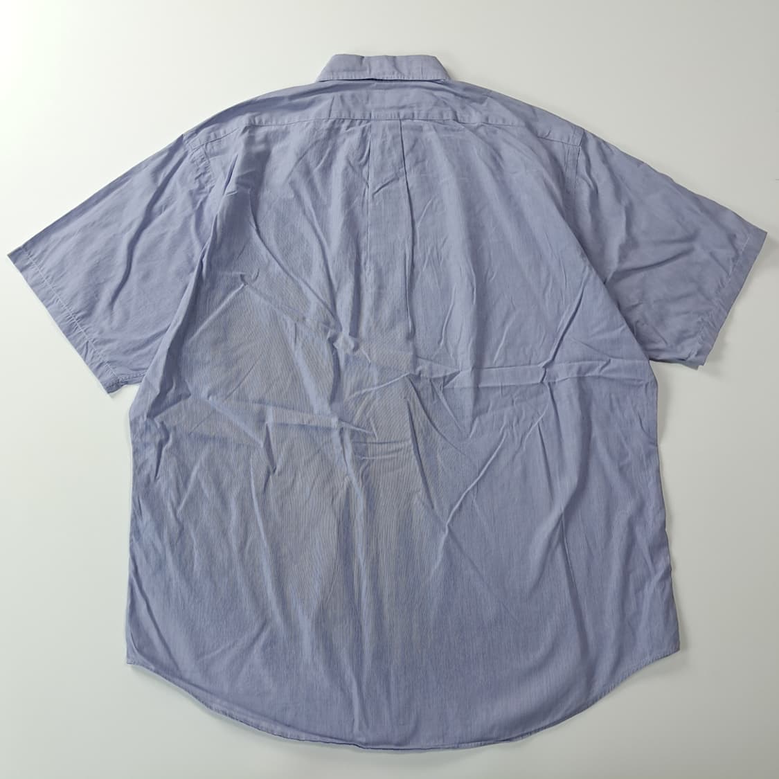 CJ034 2XL 폴로 90s 홍콩판 블루 스트라이프 반팔 셔츠 남방 상품이미지6