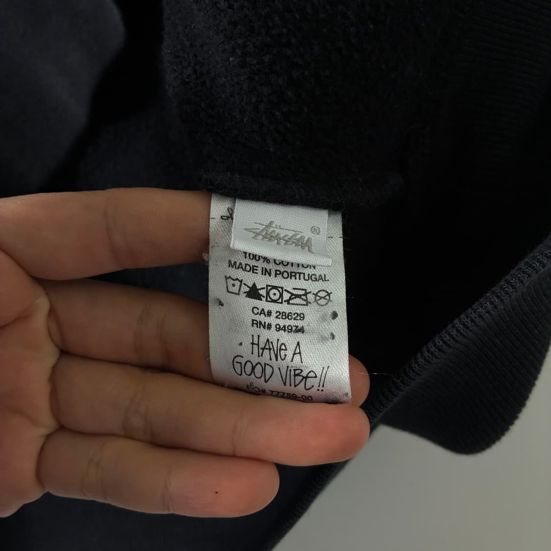 Stussy  스투시 스타 크루 피그먼트 다이트 블랙 맨투맨 상품이미지6