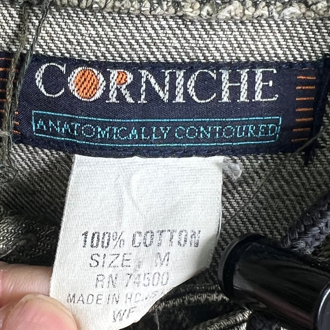 VTG 빈티지 카키 데님 야상 코트 M 상품이미지3