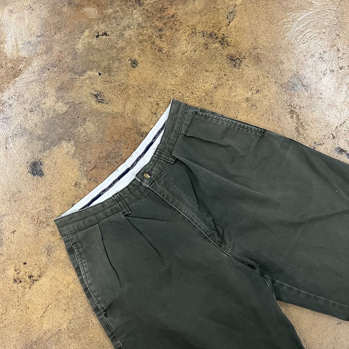 [정품] 폴로 랄프로렌 올리브색 주름 반바지 b18 상품이미지1