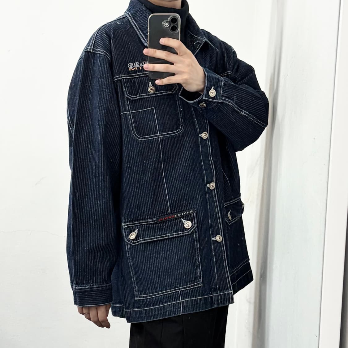 칼카니 히오리 데님 초어 코트 상품이미지2