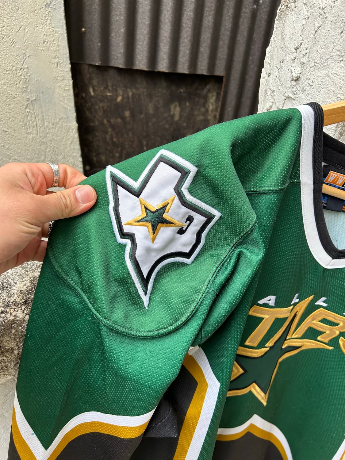 90S  WWS  X NHL  댈러스 스타스 빈티지 어쎈틱 져지  105 상품이미지3
