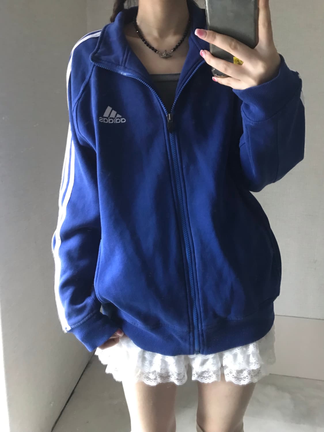 아디다스 블루 면집업 상품이미지2