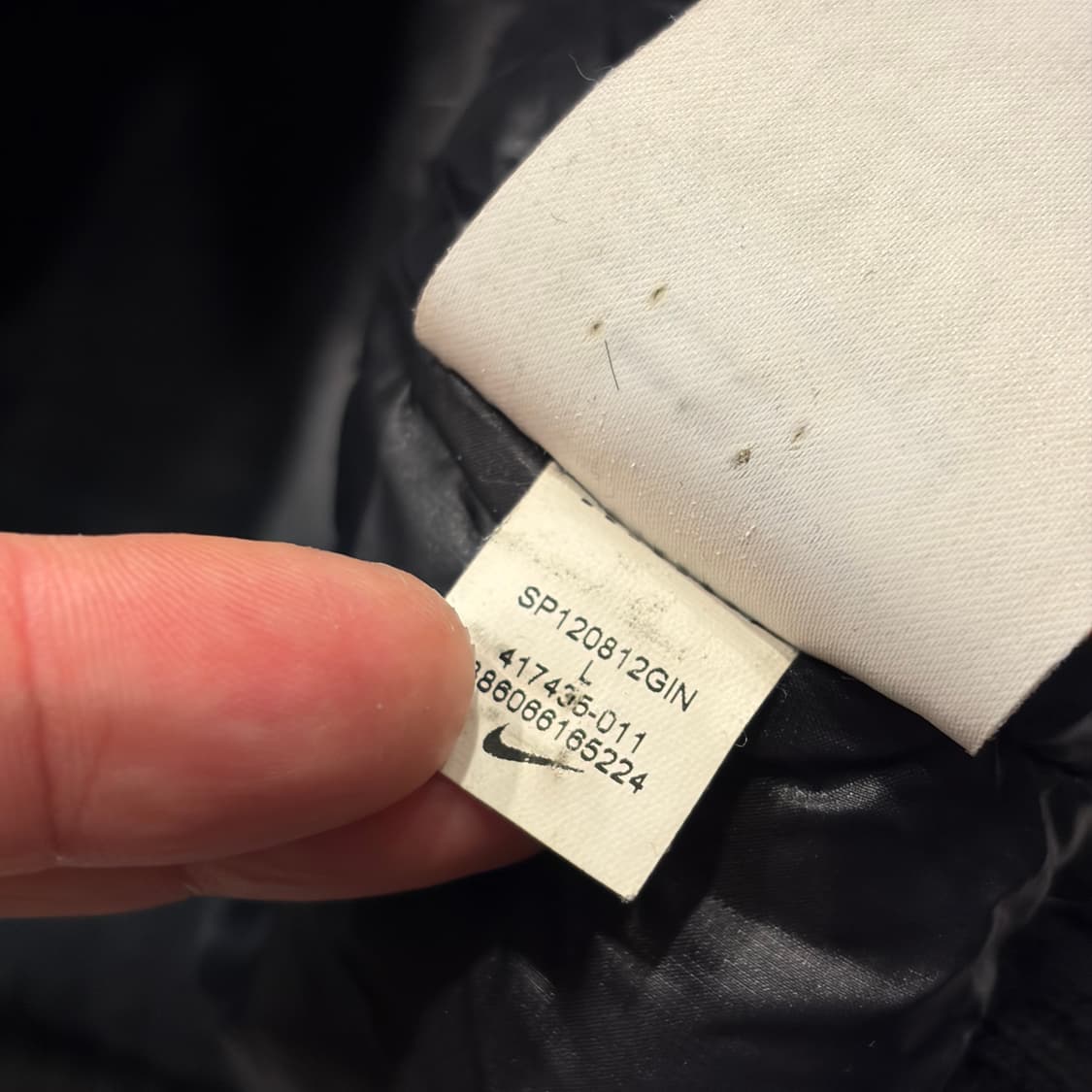 [L] 나이키 디트로이트 배틀 블랙 레더 점퍼 자켓 B793 상품이미지9