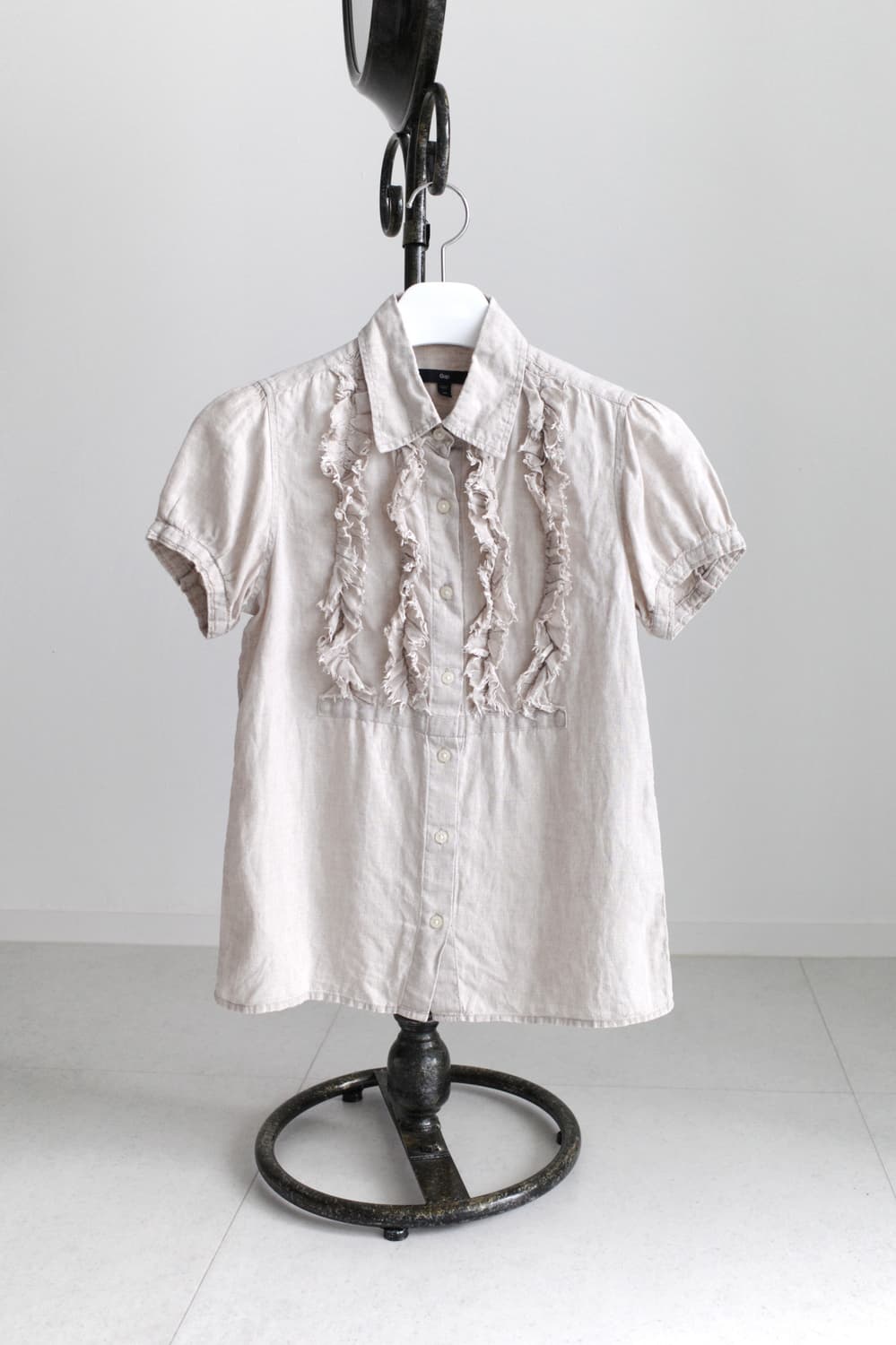 gap) damage frill half shirt  상품이미지1