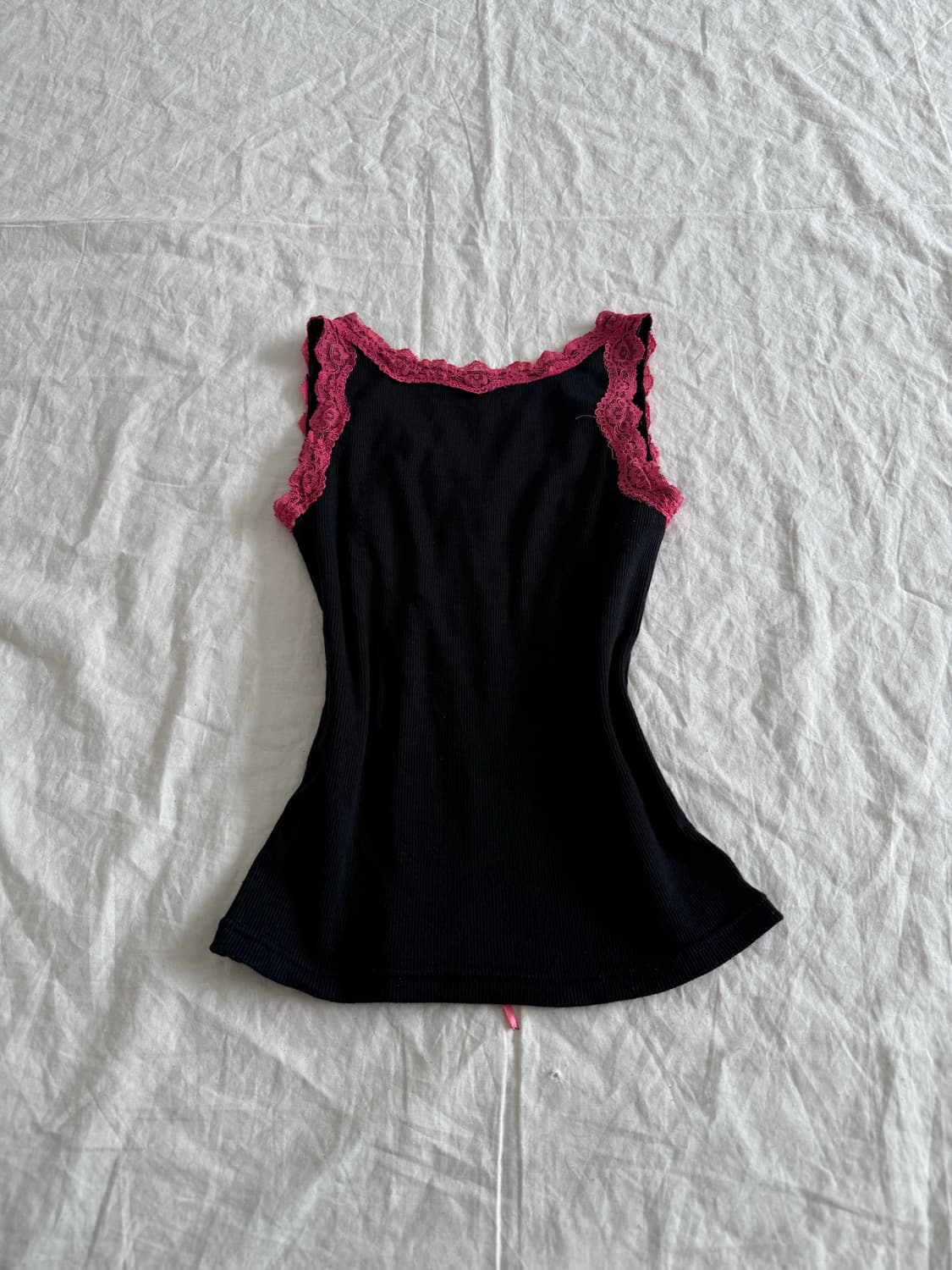 딱붙 갸루 00‘s y2k 골지 슬리브리스 상품이미지5