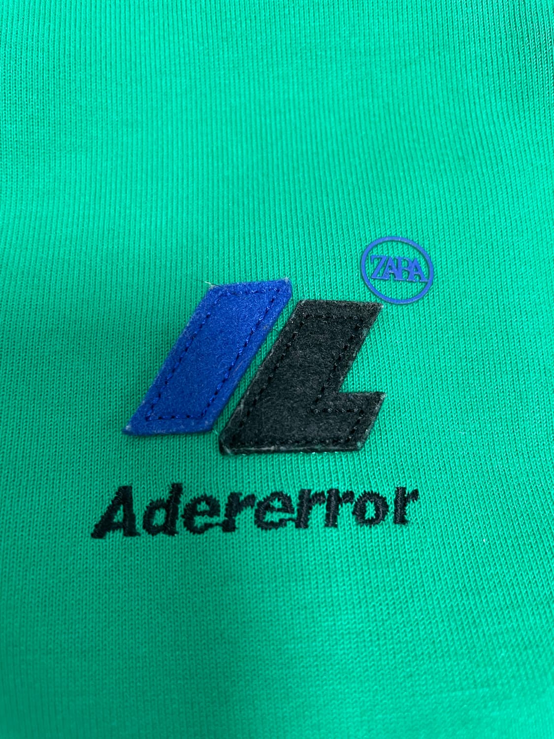 자라 x 아더에러 오버사이즈 스웨트셔츠 그린 S-M 상품이미지7