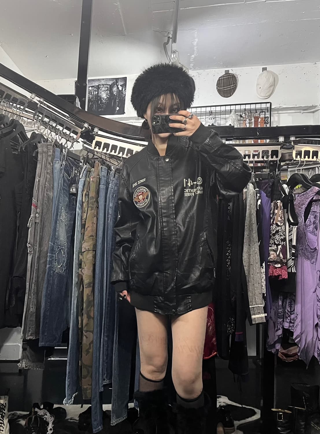 레더 Ma-1 자켓 상품이미지1